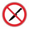 No Knife or Weapon Sign