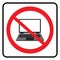 No Laptop symbol