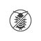 No larva pests vector icon