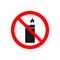 No lighter vector icon Ban fire source  for prohibited concept for your web site design, logo, app, UI. illustration