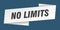 no limits banner template. no limits ribbon label.