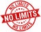 no limits grunge retro red isolated stamp