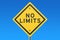 No limits road sign