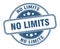 no limits stamp. no limits round grunge sign.