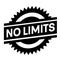 No limits stamp on white