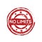 `No limits` vector rubber stamp