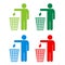 No littering icons set