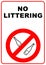 No littering sign