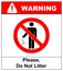 No littering sign vector illustration