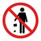 No littering symbol Vector illustration.