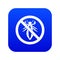 No louse sign icon digital blue