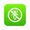 No louse sign icon digital green