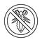 No louse sign icon, outline style