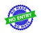 NO MASK NO ENTRY Bicolor Clean Rosette Template for Stamp Seals