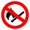 No match fire vector sign