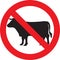 No meat sign