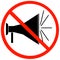 No megaphones allowed