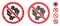 No microbe Mosaic Icon of Ragged Items