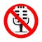 No Microphone Sign