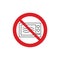 No microwave  Not allow   microwave   sign. The red circle prohibiting sing