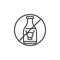 No milk, prohibition vector icon