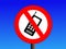 No mobile phones sign