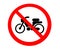 No mopeds in this area, prohibition sign