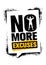 No More Excuses. Workout Gym Sport Motivation Vector Design Concept. Strong Banner With Grunge Speech Bubble.