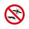 No Mosquito Icon red circle warning sign