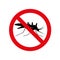 No Mosquito Icon red circle warning sign