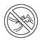 No mosquito sign icon, outline style