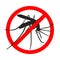 No mosquitoes. Prohibition sign 