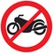 No motorcycle prohibition sign