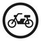 No motorcycle prohibition sign line icon