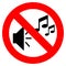 No music sign