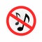 No music sign symbol icon