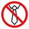 No Neckties Symbol Sign, Vector Illustration, Isolate On White Background Label .EPS10