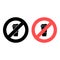 No No coffee, cappuccino, drink icon. Simple glyph, flat vector of Food ban, prohibition, embargo, interdict, forbiddance icons