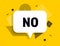 No nope speech bubble banner pop art memphis style