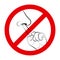 No Nose Picking Button Symbol