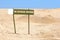 No offroad driving sign desert sand, Namibia