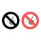 No onion diagram icon. Simple glyph, flat vector of charts and diagrams ban, prohibition, embargo, interdict, forbiddance icons