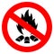 No open fire vector sign