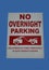 No overnight parking sign