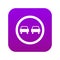 No overtaking road traffic sign icon digital purple