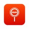 No overtaking sign icon digital red