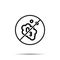 No ozone icon. Simple thin line, outline vector of laundry ban, prohibition, forbiddance icons for ui and ux, website or mobile