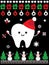 No Pain Dentist Doctor Christmas Santa Fun style T-shirt Design