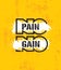 No Pain No Gain.Inspiring Workout and Fitness Gym Motivation Quote Illustration. Creative Strong Vector Typography