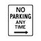 No parking anytime sign icon